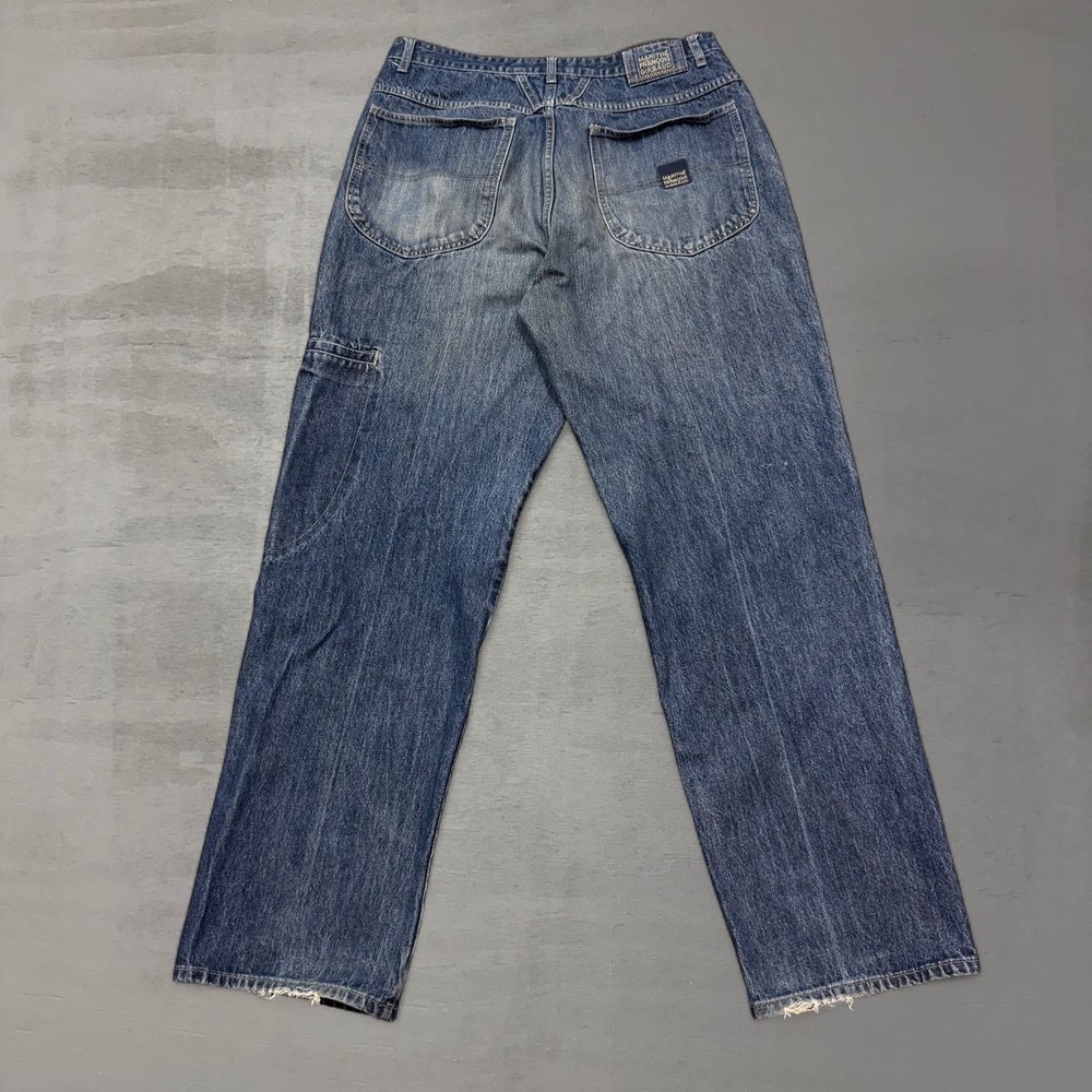 Marithe Francois Girbaud Jeans Blue Baggy Y2K Carpenter Denim 36 x 33